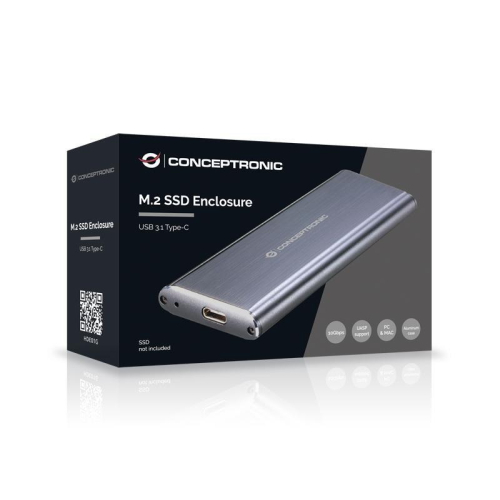 Conceptronic HDE01G obudowa do dysków twardych Obudowa SSD Szary M.2-25148323