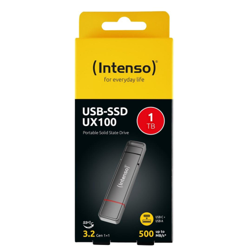 Intenso 3850460 Zewnętrzny dysk SSD 1 TB USB Type-A / USB Type-C 3.2 Gen 1 (3.1 Gen 1) Antracyt-25148516