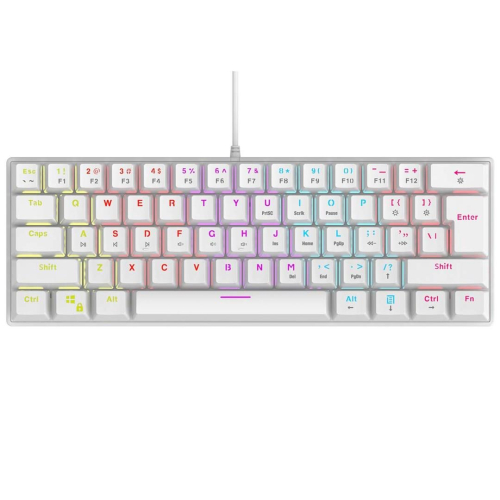 RAMPAGE KLAWIATURA MECHANICZNA PLOWER K60 Biała-25149978