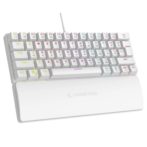 RAMPAGE KLAWIATURA MECHANICZNA PLOWER K60 Biała