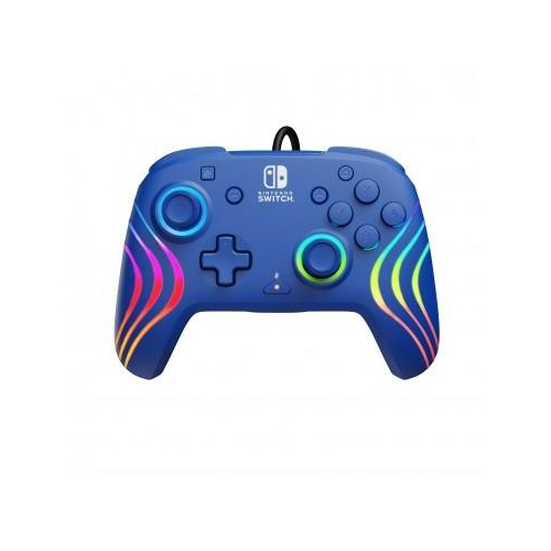 PDP Afterglow Wave Niebieski USB Gamepad Analogowa/Cyfrowa Nintendo Switch, Nintendo Switch OLED