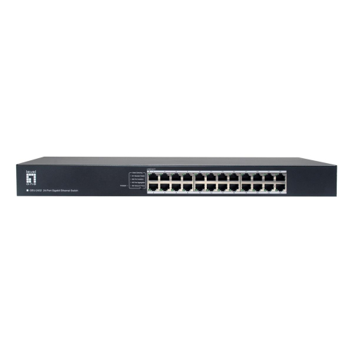 LevelOne GEU-2432 Nie zarządzany Gigabit Ethernet (10/100/1000) 1U Szary