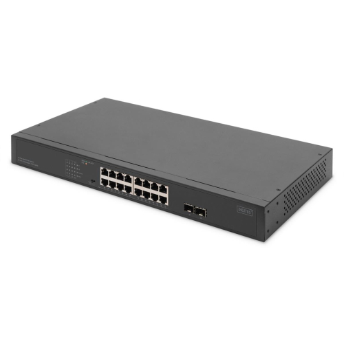Gigabit Ethernet PoE Switch16-port PoE + 2 SFP, 400W PoE budget