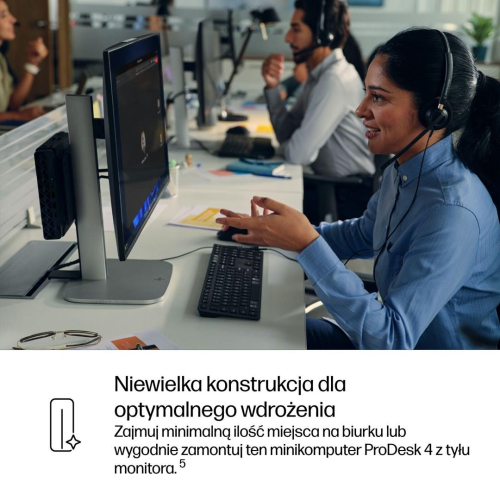 HP ProDesk 4 Mini G1i AI Intel Core Ultra 5 235T 16 GB DDR5-SDRAM 512 GB SSD Windows 11 Pro Mini PC AI PC Czarny-2515714