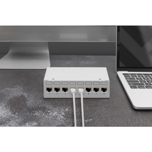 Digitus Moduł CAT 6A Keystone, ekranowany, beznarzędziowe złącze montażowe - 8 szt.-25157307