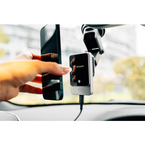Verbatim Charge 'n' Drive Smartfon Czarny USB Bezprzewodowe ładowanie Szybkie ładowanie Automatyczna-25158330