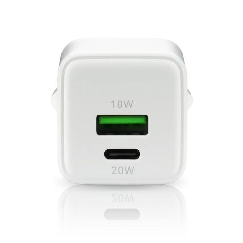 EVERACTIVE ŁADOWARKA SIECIOWA GAN 1 X USB, 1 X USB-C QUICK CHARGE 3.0 20W BIAŁA SC-330Q-25158443