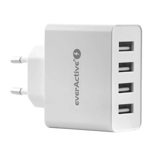 EVERACTIVE ŁADOWARKA SIECIOWA 4XUSB 5A - BIAŁA SC-400-25158490