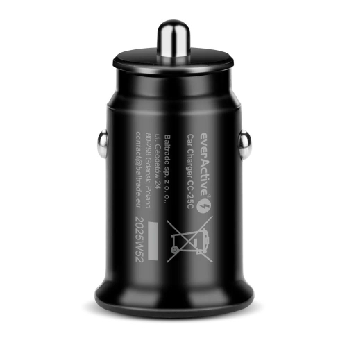 EVERACTIVE ŁADOWARKA SAMOCHODOWA 2 X USB CZARNA + KABEL CC-25C-25158509
