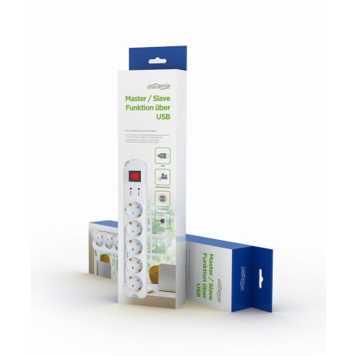 Gembird PCW-MS2G ochrona przeciwprzepięciowa Biały 5 x gniazdo sieciowe 250 V 1,8 m-25158827
