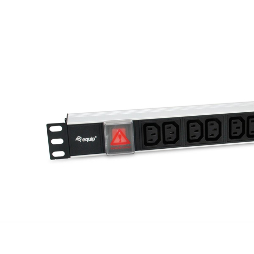 Equip 333318 rozdzielacz zasilania PDU 12 x gniazdo sieciowe 1U Czarny, Srebrny-25158871