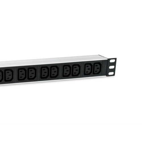 Equip 333318 rozdzielacz zasilania PDU 12 x gniazdo sieciowe 1U Czarny, Srebrny-25158872