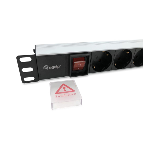 Equip 333293 rozdzielacz zasilania PDU 8 x gniazdo sieciowe 1U Czarny, Srebrny-25158883