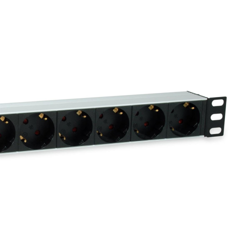Equip 333309 rozdzielacz zasilania PDU 7 x gniazdo sieciowe 1U Czarny, Srebrny-25158890