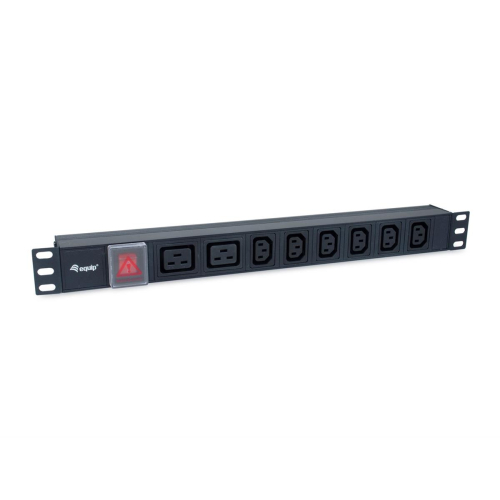 Equip 333316 rozdzielacz zasilania PDU 8 x gniazdo sieciowe 1U Czarny