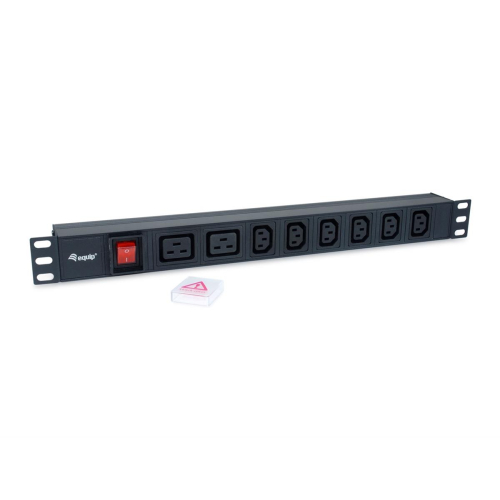 Equip 333316 rozdzielacz zasilania PDU 8 x gniazdo sieciowe 1U Czarny-25158894