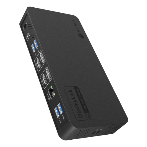 ICY BOX IB-DK2255AC Przewodowa USB 3.2 Gen 2 (3.1 Gen 2) Type-C Czarny