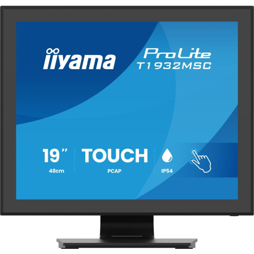 iiyama ProLite T1932MSC-B2S monitor komputerowy 48,3 cm (19") 1280 x 1024 px SXGA LED Ekran dotykowy Czarny