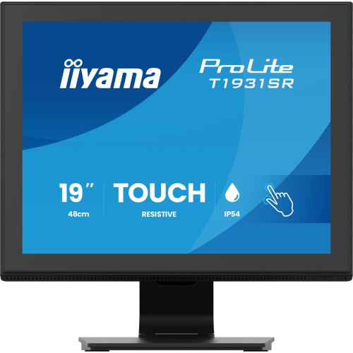 iiyama ProLite T1931SR-B2S monitor komputerowy 48,3 cm (19") 1280 x 1024 px SXGA LCD Ekran dotykowy Stół Czarny