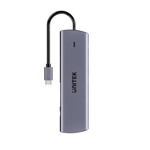 UNITEK D1113BGY01 huby i koncentratory 2 x USB 3.2 Gen 2 (3.1 Gen 2) Type-C 1000 Mbit/s Szary-25173907