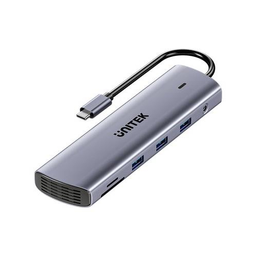 UNITEK D1113BGY01 huby i koncentratory 2 x USB 3.2 Gen 2 (3.1 Gen 2) Type-C 1000 Mbit/s Szary-25173909