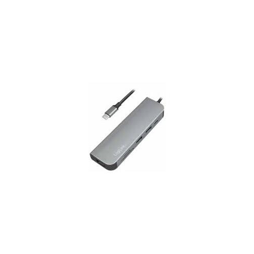 LogiLink UA0343 stacja dokująca USB 3.2 Gen 1 (3.1 Gen 1) Type-C Aluminium