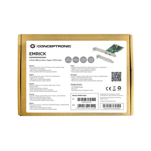 Conceptronic EMRICK08G adapter Wewnętrzny USB 3.2 Gen 2 (3.1 Gen 2)-25173960