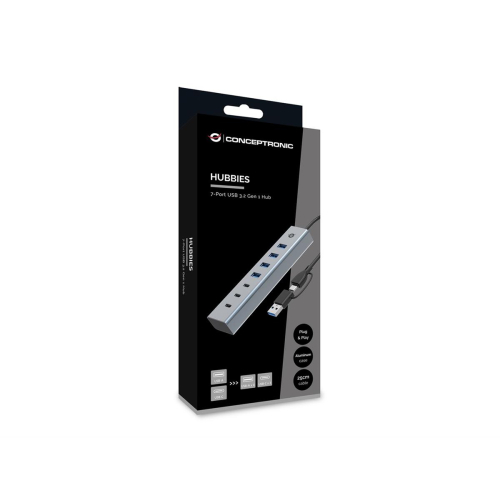 Conceptronic HUBBIES20G huby i koncentratory USB 3.2 Gen 1 (3.1 Gen 1) Type-C 5000 Mbit/s Szary-25173979