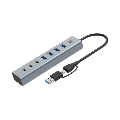 Conceptronic HUBBIES20G huby i koncentratory USB 3.2 Gen 1 (3.1 Gen 1) Type-C 5000 Mbit/s Szary