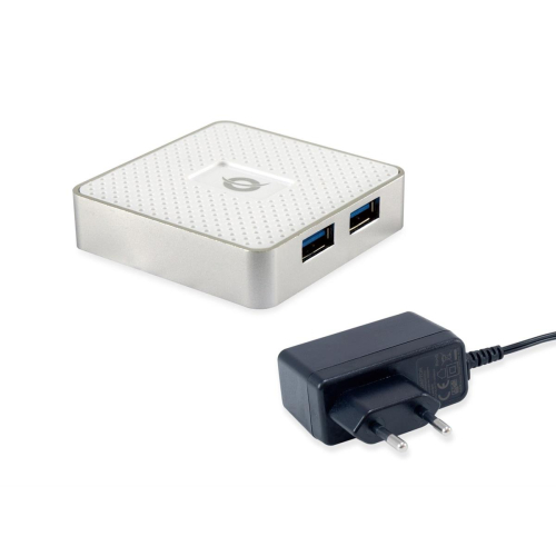 Conceptronic HUBBIES03W huby i koncentratory USB 3.2 Gen 1 (3.1 Gen 1) Micro-B 5000 Mbit/s Biały