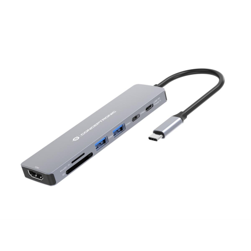 Conceptronic DONN28G stacja dokująca Przewodowa USB 3.2 Gen 1 (3.1 Gen 1) Type-C Szary