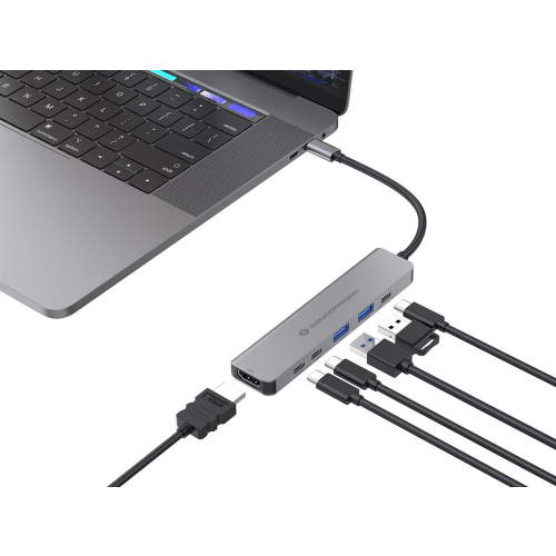 Conceptronic DONN33G stacja dokująca Przewodowa USB 3.2 Gen 1 (3.1 Gen 1) Type-C Srebrny-25174015