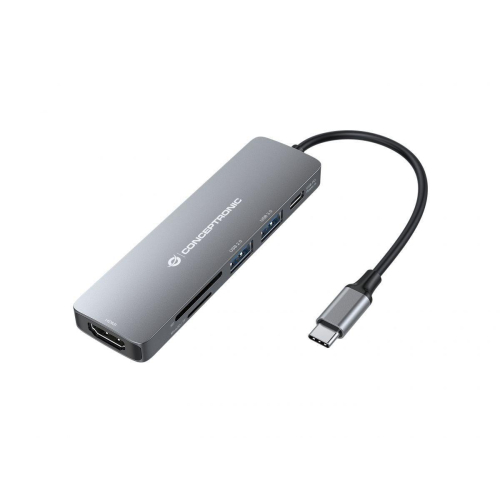 Conceptronic DONN11G stacja dokująca Przewodowa USB 3.2 Gen 1 (3.1 Gen 1) Type-C Szary