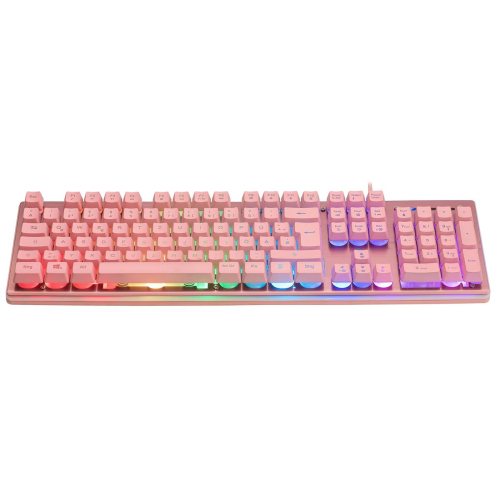Deltaco Gaming GAM-021-RGB-P-DE klawiatura USB QWERTZ Niemiecki Różowy-25174286