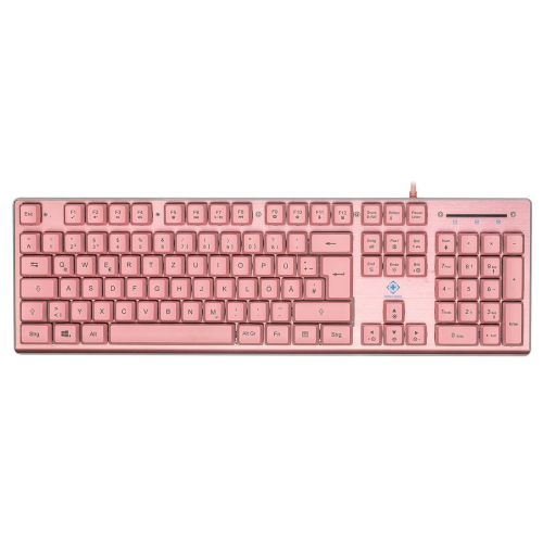 Deltaco Gaming GAM-021-RGB-P-DE klawiatura USB QWERTZ Niemiecki Różowy-25174287