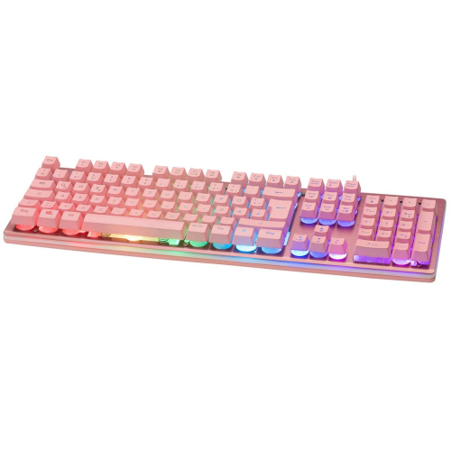 Deltaco Gaming GAM-021-RGB-P-DE klawiatura USB QWERTZ Niemiecki Różowy-25174292