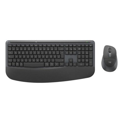 Logitech Signature Comfort Plus Combo MK880 for Business klawiatura Dołączona myszka Uniwersalne USB + Bluetooth QWERTZ Niemiecki Grafitowy