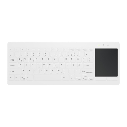 Contour Design Active Key AK-C4412F klawiatura Medyczna USB QWERTZ Niemiecki Biały