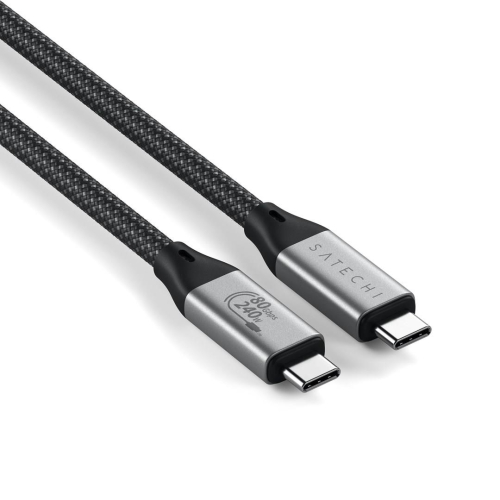 Satechi USB4 V2 Pro Cable kabel USB USB4 Gen 4x2 1,2 m USB C 120 Gbit/s 240 W Srebrny, Czarny-25174693