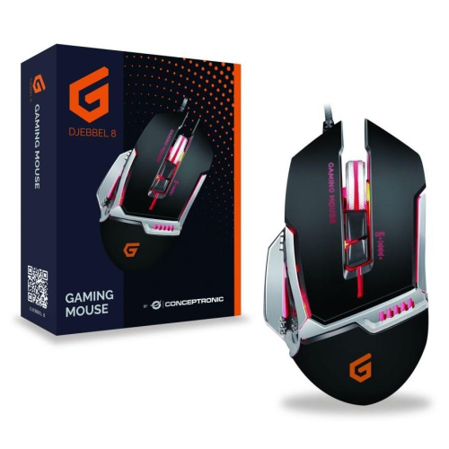 Conceptronic DJEBBEL 8 myszka Gaming Dla praworęcznych USB Typu-A Optyczny 4000 DPI-25174793