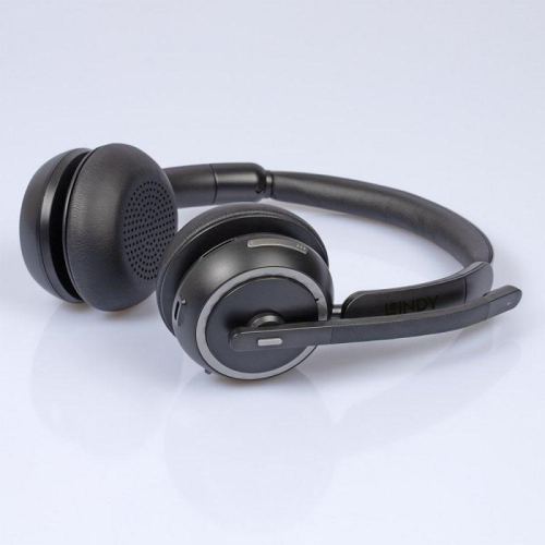 Lindy L118 Zestaw słuchawkowy Bezprzewodowy Opaska na głowę Biuro/centrum telefoniczne USB Type-C Bluetooth Podstawka