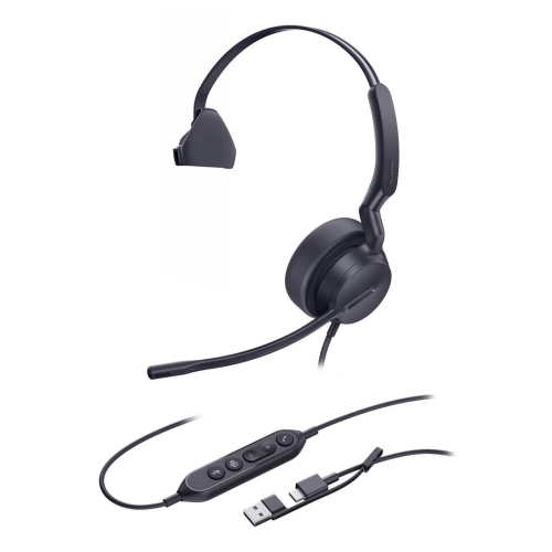 Yealink UH42 Mono Teams USB-C/A Zestaw słuchawkowy Przewodowa Opaska na głowę Biuro/centrum telefoniczne USB Type-C /