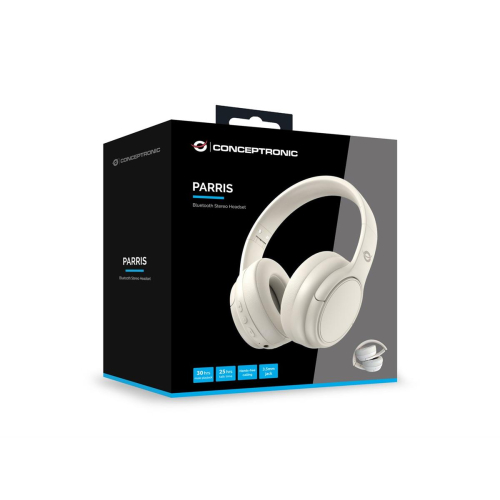 Conceptronic PARRIS03C słuchawki/zestaw słuchawkowy Przewodowy i Bezprzewodowy Opaska na głowę Muzyka Bluetooth Krem