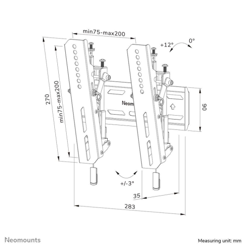 Uchwyt TV Neomounts WL35S-850BL12 165,1cm 65
