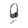Poly Blackwire 3225 Stereo USB-C Headset +3.5mm Plug +USB-C/A Adapter (Bulk)-25290802