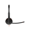Poly Blackwire 3220 Stereo USB-C Black Headset +USB-C/A Adapter (Bulk)-25291110