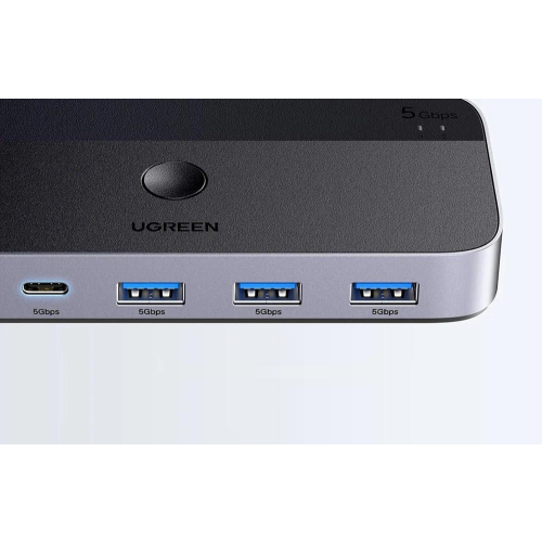 Ugreen Przełącznik switch USB 3.0 CM662, 2X4 out (czarny)-25330404