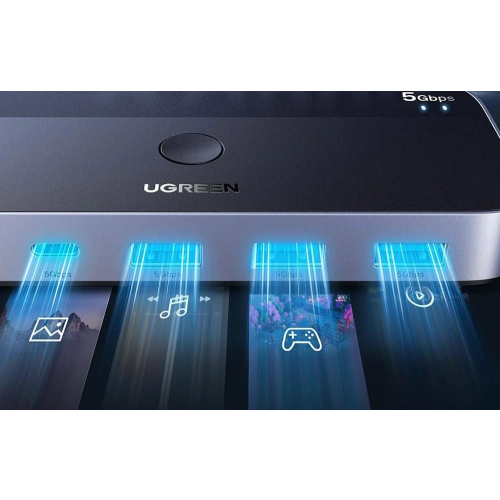 Ugreen Przełącznik switch USB 3.0 CM662, 2X4 out (czarny)-25330407