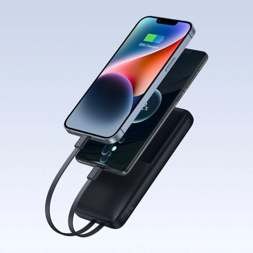 Powerbank Baseus Lipow 10000mAh 22.5W z podwójnym wbudowanym kablem z wyświetlaczem (z dodatkowym czarnym kablem Baseu