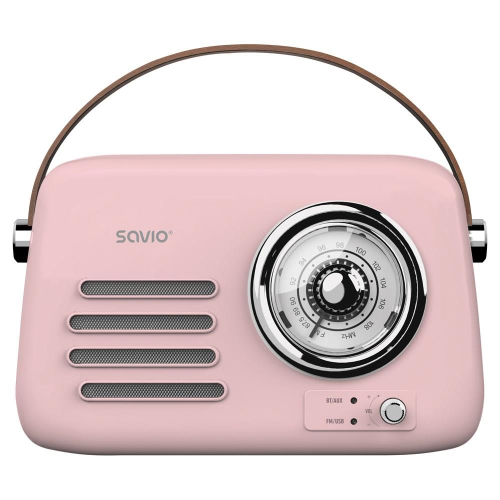 SAVIO RADIO PRZENOŚNE RÓŻOWE RS-03